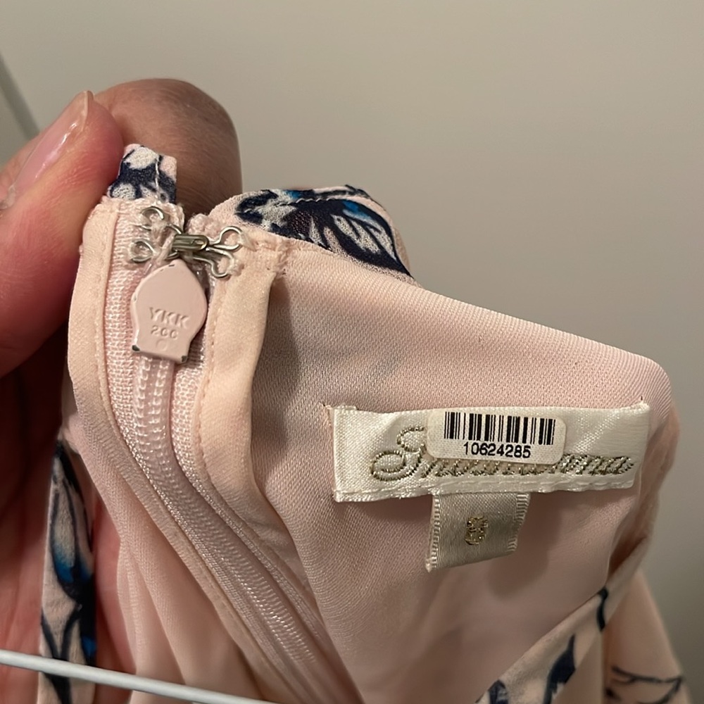 Shoshanna Floral Cross strap Pleated Drink Size 8 - Picture 8 of 12